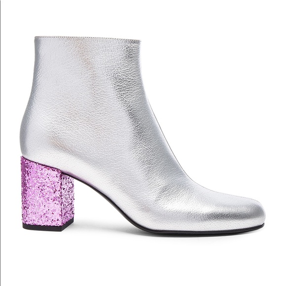 saint laurent glitter boots